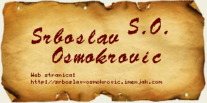 Srboslav Osmokrović vizit kartica